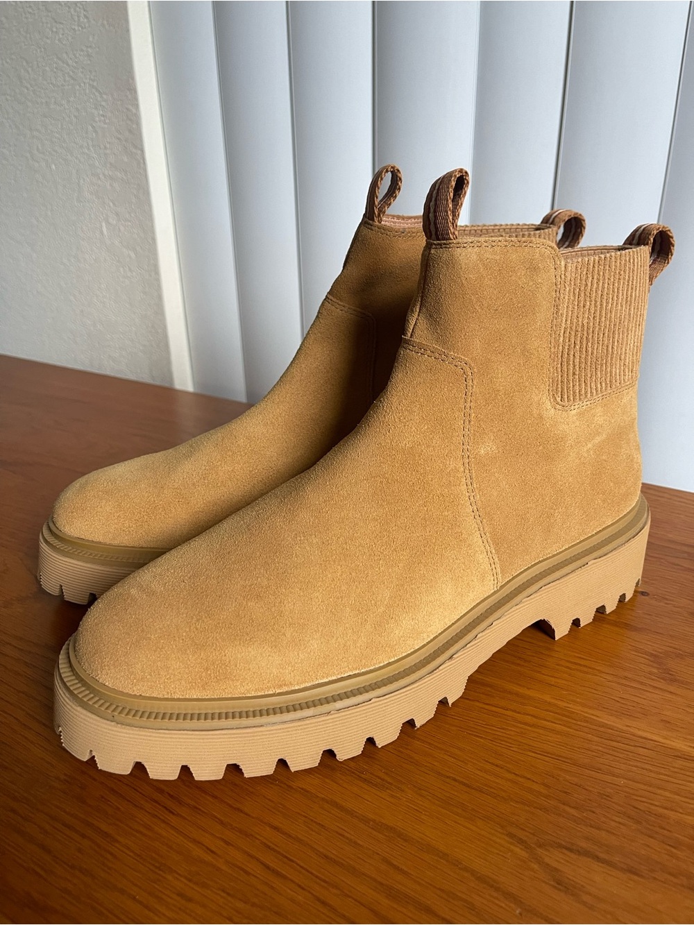 Madewell The Henry Lugsole Boot Suede Distant Sand Tan Women’s Size 11